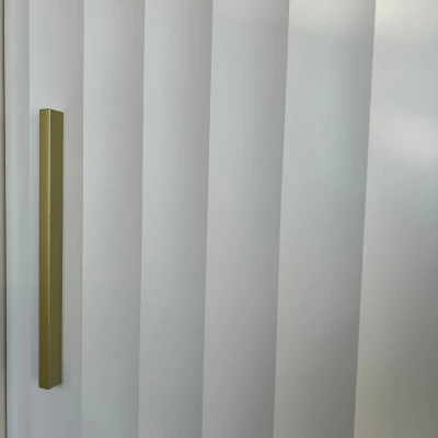 Šatníková skriňa so zrkadlom RADKIN 2 - šírka 200 cm, biela