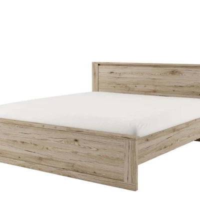 Manželská posteľ s roštom NALDO - 160x200, dub san remo