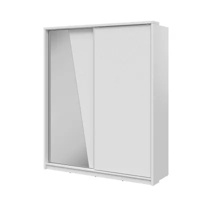 Šatníková skriňa 180 cm s posuvnými dverami MAWELYN 15 - biela