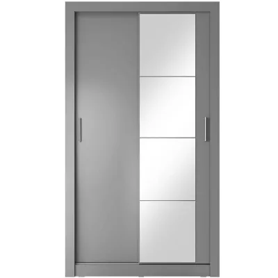 Šatníková skriňa 120 cm s posuvnými dverami MAWELYN 7 - šedá