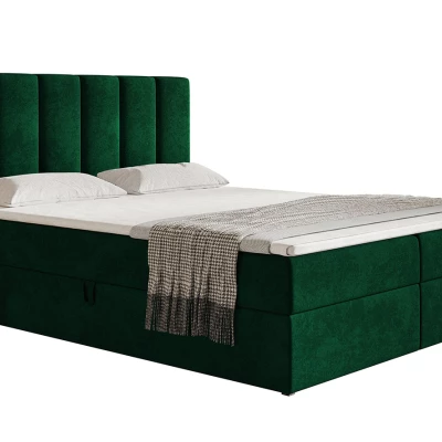 Boxspringová manželská posteľ BINDI 1 - 140x200, zelená