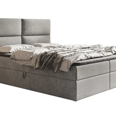 Boxspringová jednolôžková posteľ CARLA 2 - 120x200, svetlo šedá