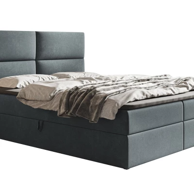 Boxspringová jednolôžková posteľ CARLA 1 - 120x200, šedá + topper