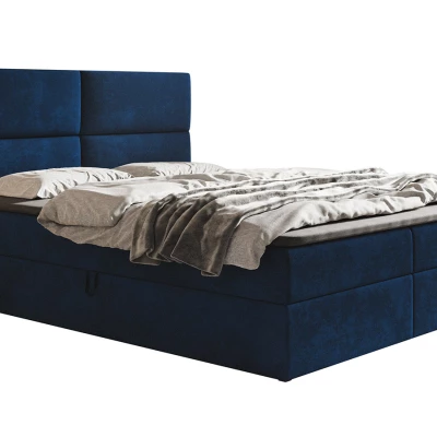 Boxspringová jednolôžková posteľ CARLA 1 - 120x200, tmavo modrá