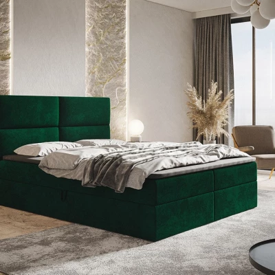 Boxspringová jednolôžková posteľ CARLA 1 - 120x200, zelená
