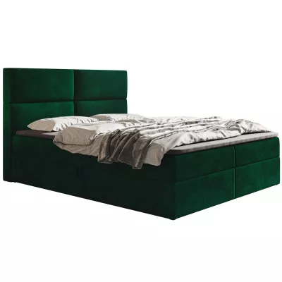 Boxspringová manželská posteľ CARLA 1 - 180x200, zelená + topper
