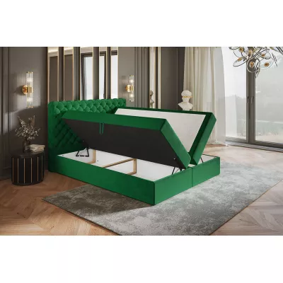 Boxspringová jednolôžková posteľ BRUNA 1 - 120x200, svetlo šedá + topper