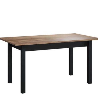 Jedálenský stôl BAHYIA - dub versal / čierny