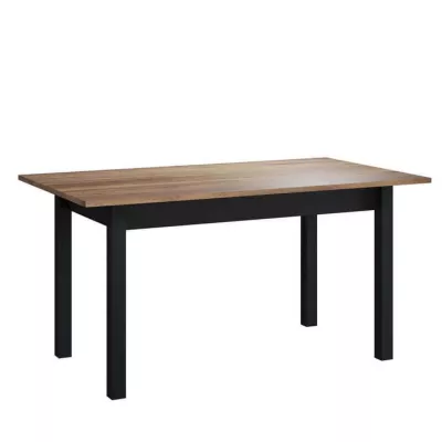Jedálenský stôl BAHYIA - dub versal / čierny