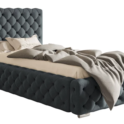 Čalúnená jednolôžková posteľ MARILOU - 90x200, šedá
