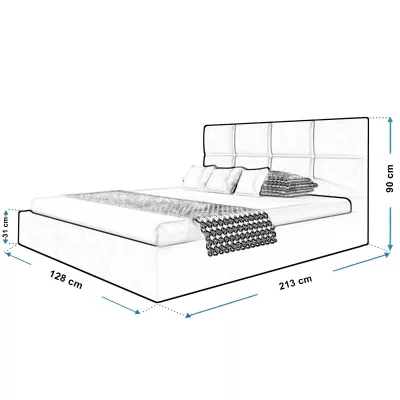 Čalúnená jednolôžková posteľ CAROLE - 120x200, svetlo béžová