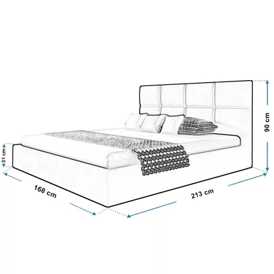 Čalúnená manželská posteľ CAROLE - 160x200, šedá