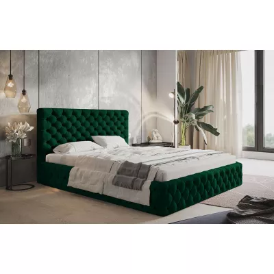 Čalúnená manželská posteľ KESIA - 180x200, zelená