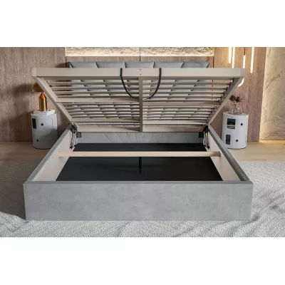 Čalúnená manželská posteľ GITEL - 160x200, šedá