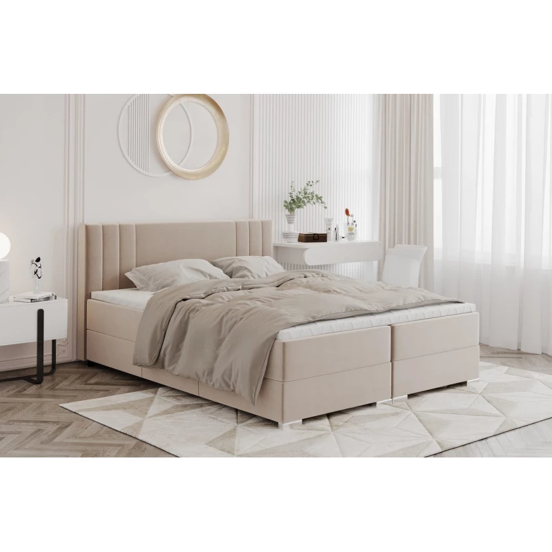 Manželská posteľ AGNETA 2 - 160x200, béžová