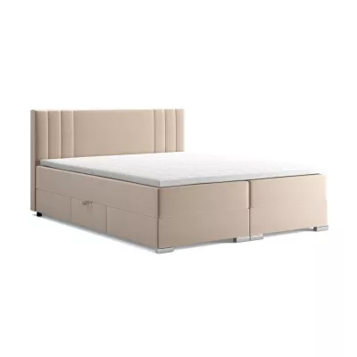 Manželská posteľ AGNETA 1 - 180x200, béžová + topper
