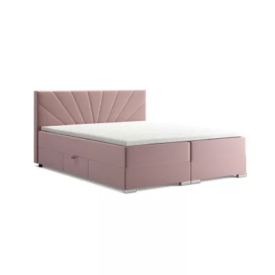 Manželská posteľ ADIRA 1 - 160x200, ružová + topper