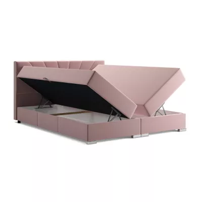 Manželská posteľ ADIRA 1 - 140x200, ružová + topper