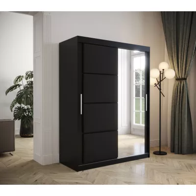 Šatníková skriňa s posuvnými dverami 150 cm TALIA - čierna