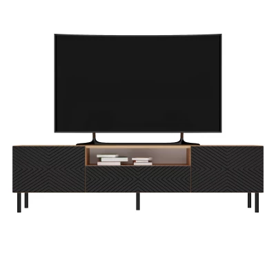 TV stolík FREDO 2 - hnedý / čierny