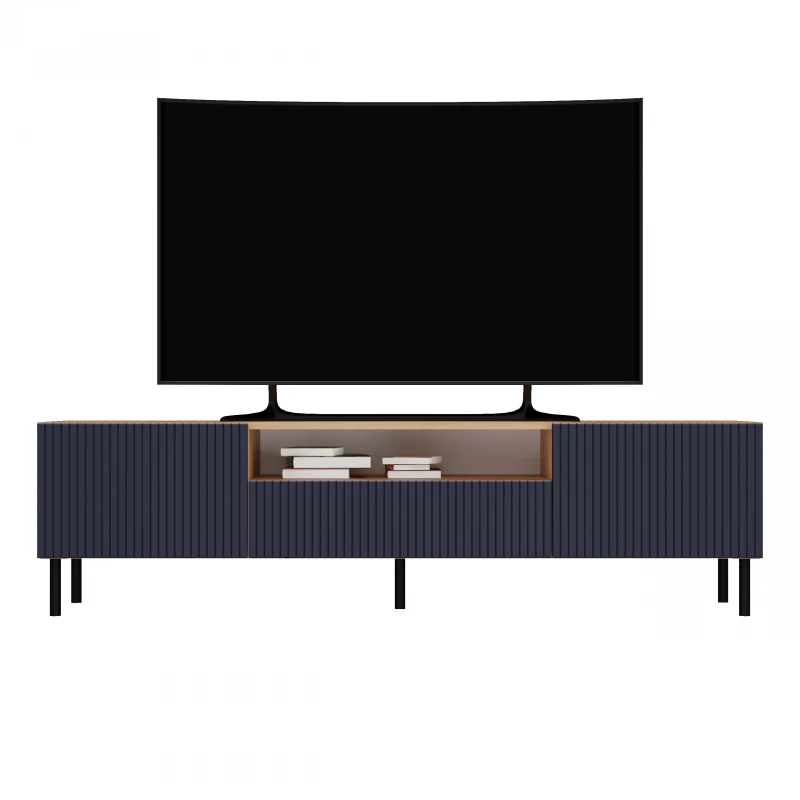 TV stolík FREDO 1 - hnedý / modrý
