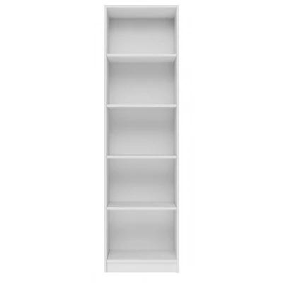 Úzka knižnica RAUNO - 50 cm, biela