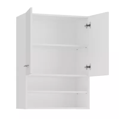 Horná kúpeľňová skrinka s poličkami MARGO - matná biela