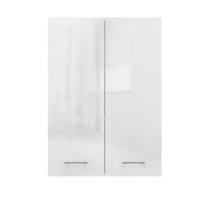 Horná kúpeľňová skrinka MARGO - lesklá biela