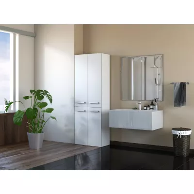 Kúpeľňová skrinka VALDUR 2 - matná biela