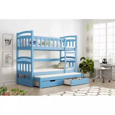 Detská posteľ s úložným priestorom ARANKA - 75x180, modrá