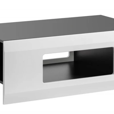 Konferenčný stolík s úložným priestorom PETULA - grafit / matný biely