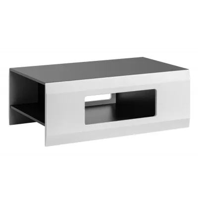 Konferenčný stolík s úložným priestorom PETULA - grafit / matný biely
