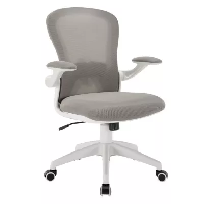 Otočná stolička RASIMA - šedá / biela