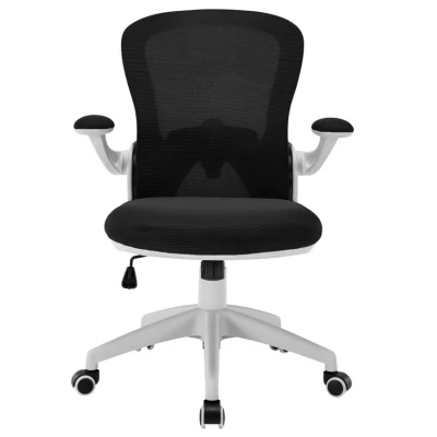 Otočná stolička RASIMA - čierna / biela