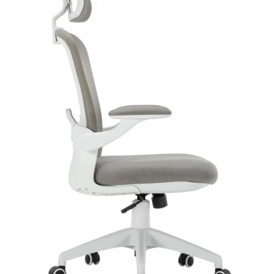 Otočná stolička FABLE - šedá / biela