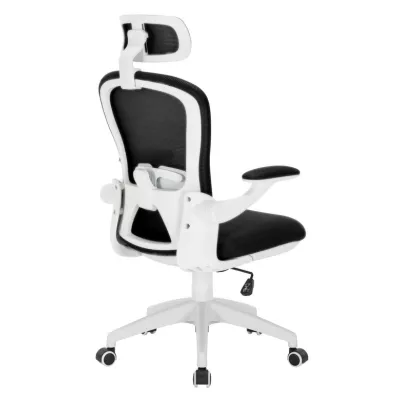 Otočná stolička FABLE - čierna / biela