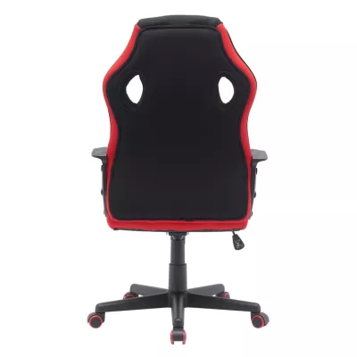 Otočná stolička EILISH - čierna / červená
