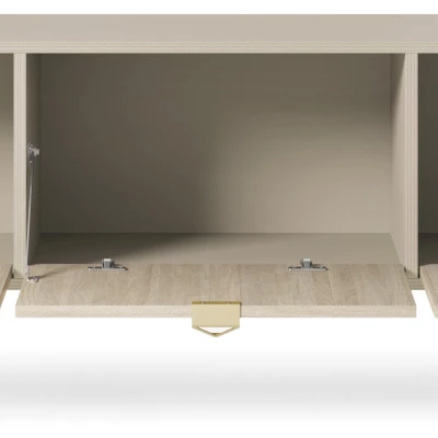 Televízny stolík MEDEA - pieskovo béžový / jedľa