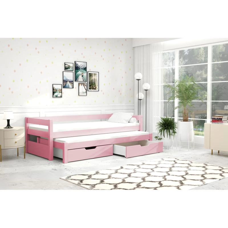 Detská posteľ TAIGA - 90x200, ružová