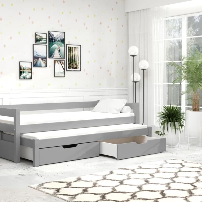 Detská posteľ TAIGA - 90x200, šedá