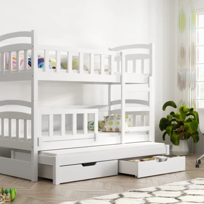 Detská posteľ so zábranou ARANKA - 75x180, biela