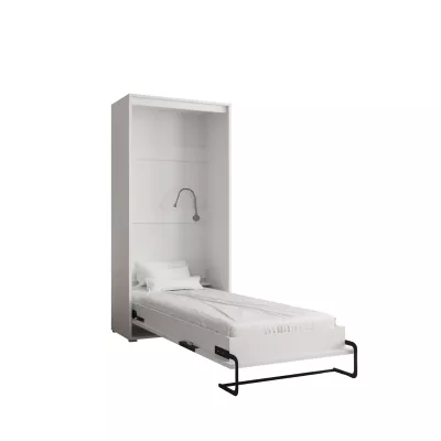 Praktická výklopná posteľ HAZEL 90 - matná biela / čierna matná