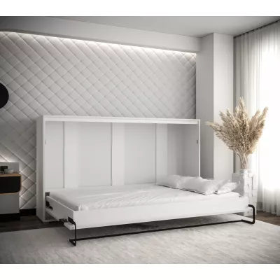 Horizontálna výklopná posteľ HAZEL 120 - matná biela / matná čierna