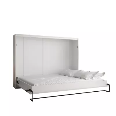 Horizontálna výklopná posteľ HAZEL 160 - matná biela / čierna matná