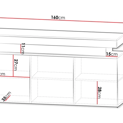 Komoda s LED osvetlením USOA - lesklá biela