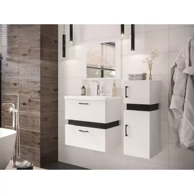 Kúpeľňový set LERA 4 - biely / čierny + sifón ZDARMA