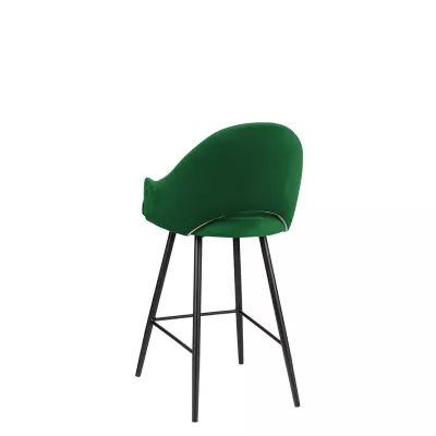 Čalúnená barová stolička HILARY - čierna / zelená