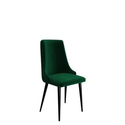 Čalúnená stolička do jedálne FEMBROK - čierna / zelená