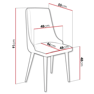 Čalúnená stolička do jedálne FEMBROK - čierna / béžová