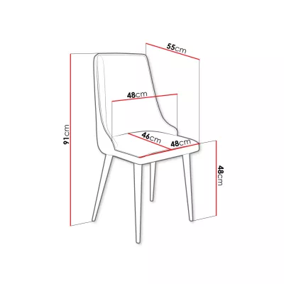 Čalúnená stolička do jedálne FEMBROK - čierna / béžová